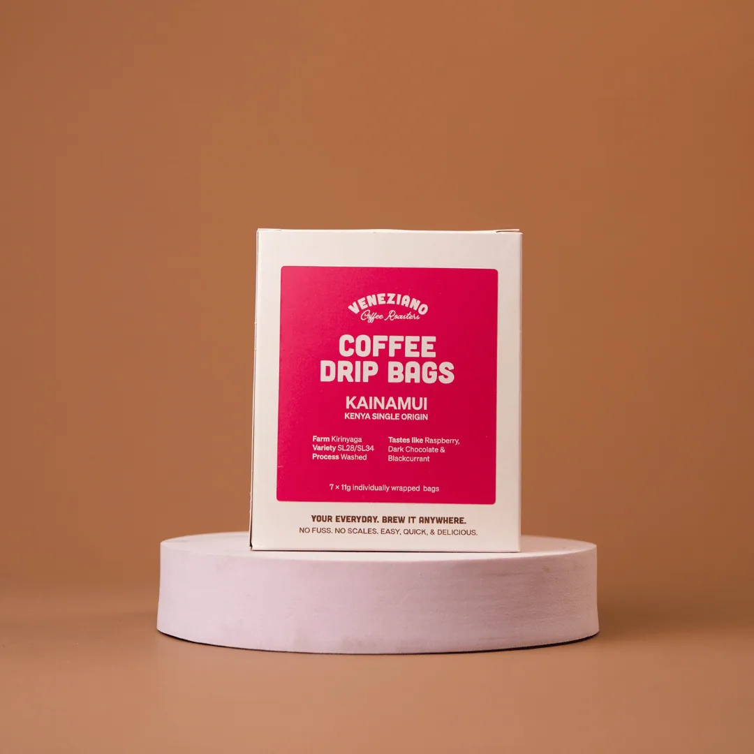 kenya single origin drip bags (7 serves) coffee by veneziano coffee roasters perth