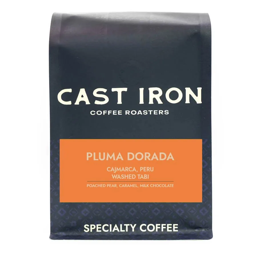 pluma dorada, peru coffee by cast iron coffee roasters