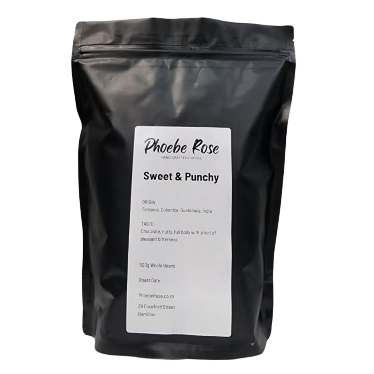 sweet & punchy blend coffee by phoebe rose coffee roaster