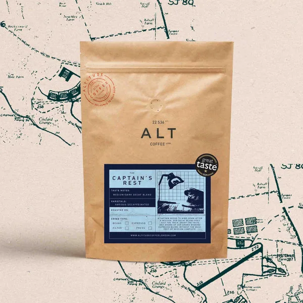 the captain’s rest - decaf blend coffee by altitude coffee london