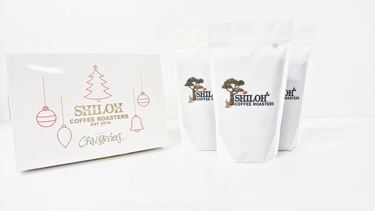 limited-edition decaf christmas box (3x 200g bags) coffee by shiloh coffee roasters ltd