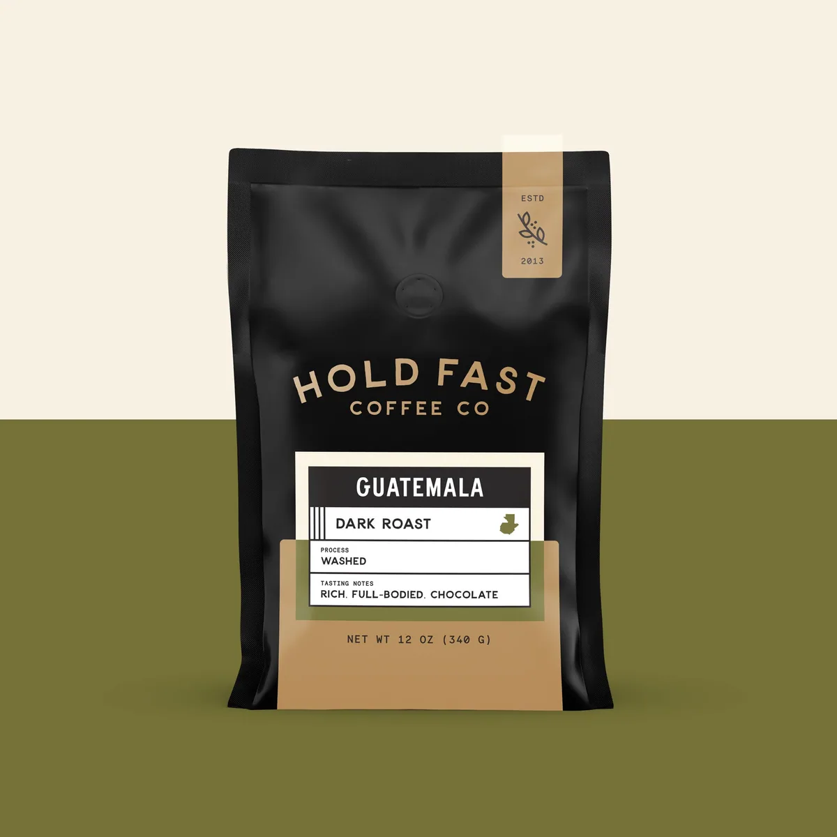 guatemala, dark roast coffee by hold fast coffee co