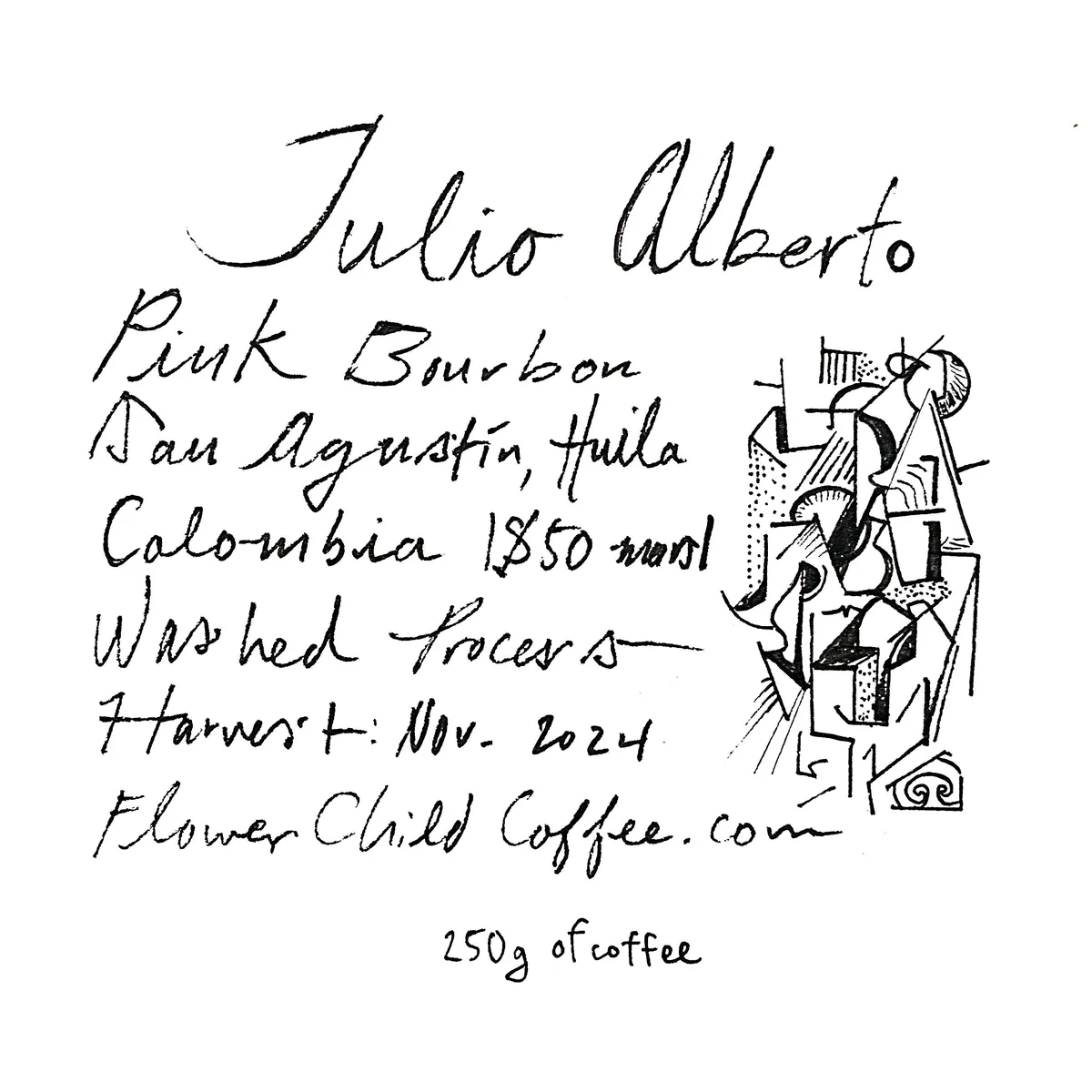 julio alberto - colombia coffee by flower child
