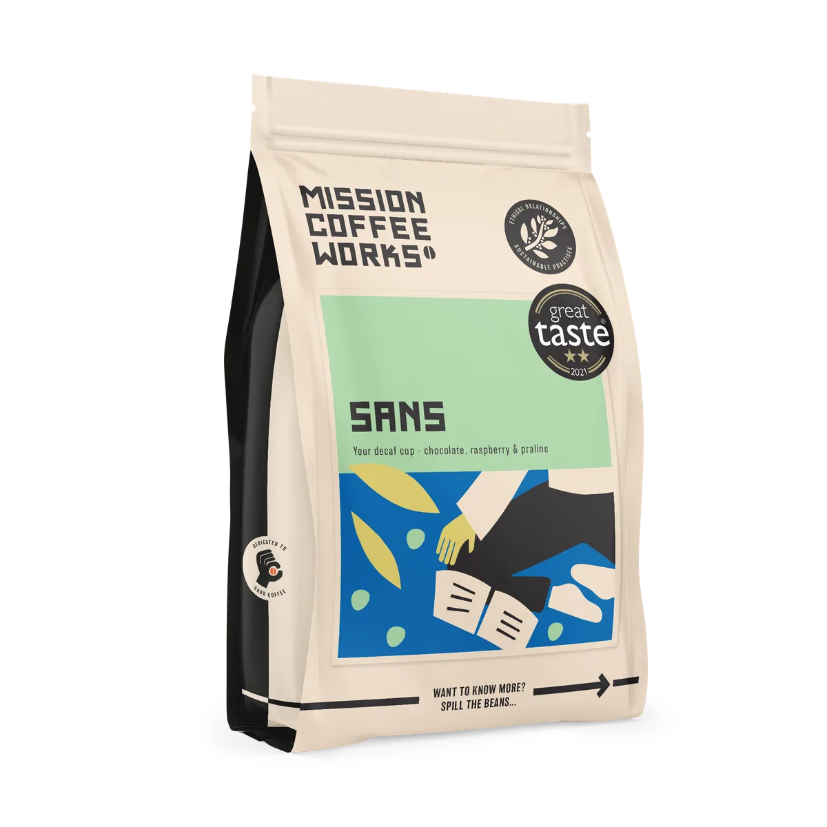 decaf espresso - 3 months coffee by mission coffee works