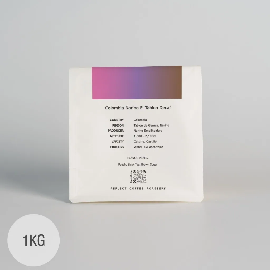 리플렉트커피 콜롬비아 나리뇨 엘 타블론 디카페인 1kg coffee by reflect coffee roasters