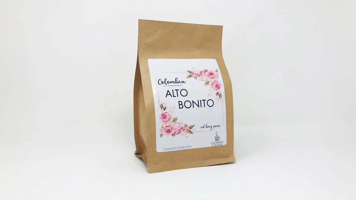 colombia alto bonita - 12 oz retail bag coffee by chimney coffee house