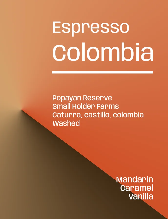 colombia popayan - espresso coffee by lucid coffee roasters(side of carpetworld, hidden)