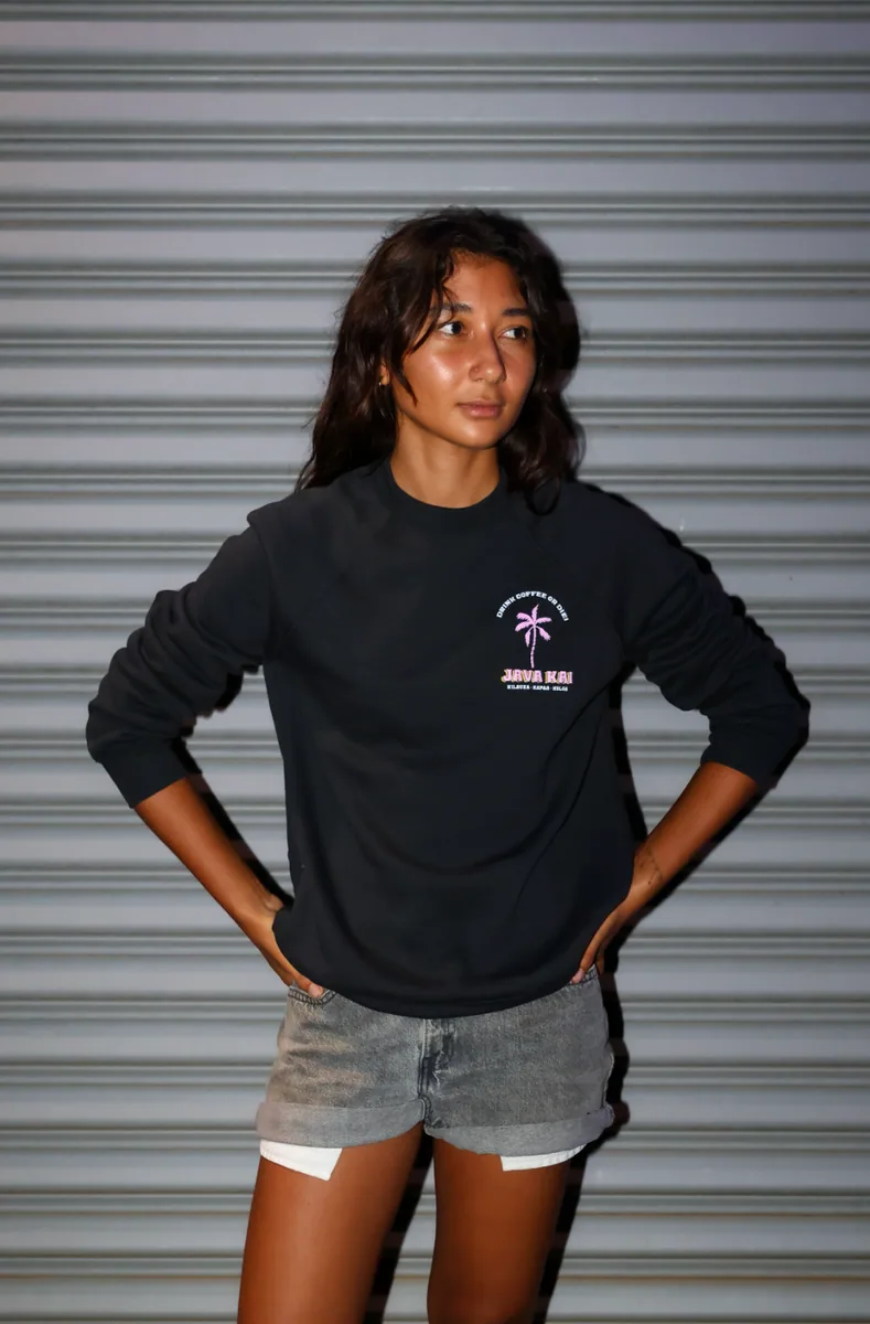 oaxaca // crewneck // black coffee by java kai