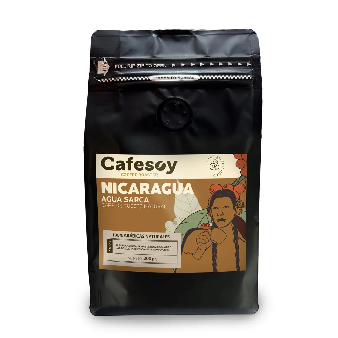 nicaragua agua sarca 200 gr. – café de especialidad coffee by cafés cafesoy | café especialidad | tienda café online