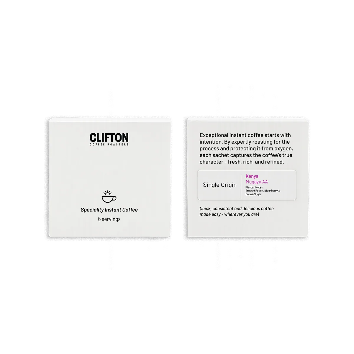 single origin - speciality instant coffee by clifton coffee roasters