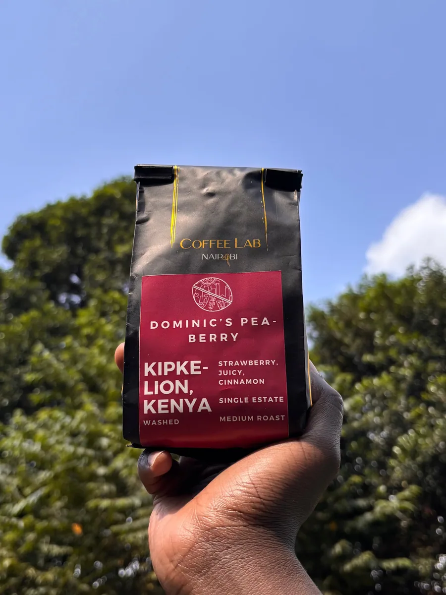 dominic's peaberry - kenya + india coffee by coffee lab nairobi
