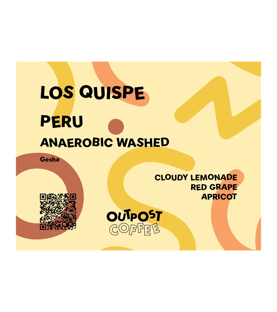 los quispe, anaerobic washed gesha, peru coffee by outpost coffee roasters