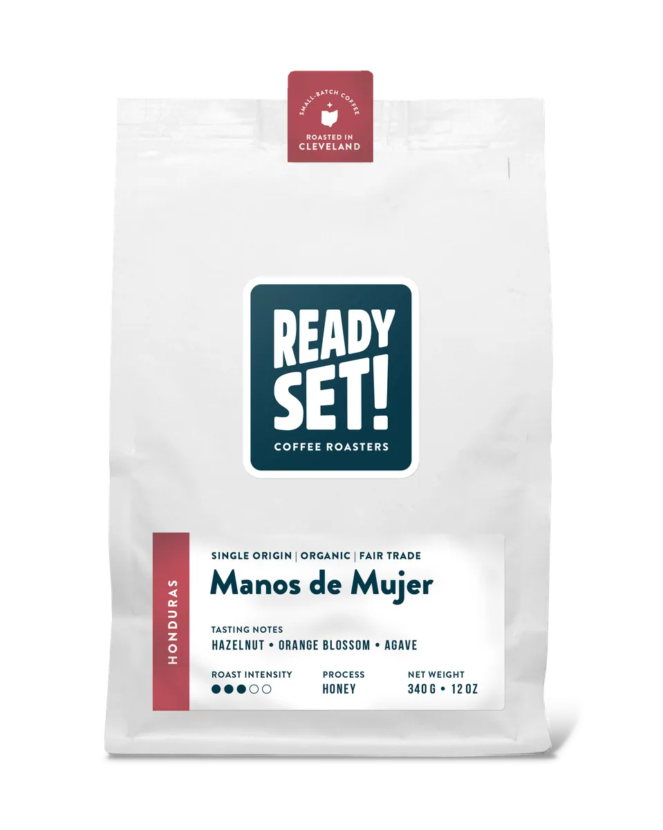 honduras manos de mujer, organic, fair trade coffee by ready set coffee roasters
