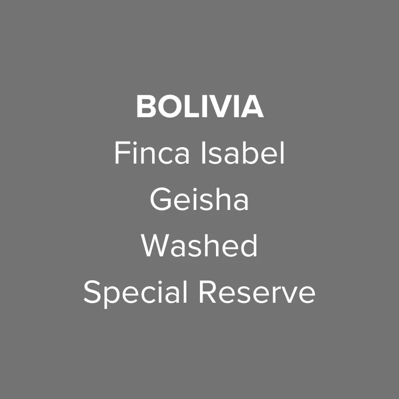 bolivia finca isabel geisha washed special reserve - bolivia coffee by oma