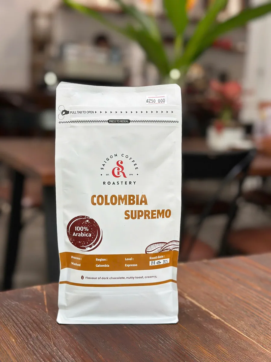 colombia supremo (500gr) coffee by saigon coffee roastery
