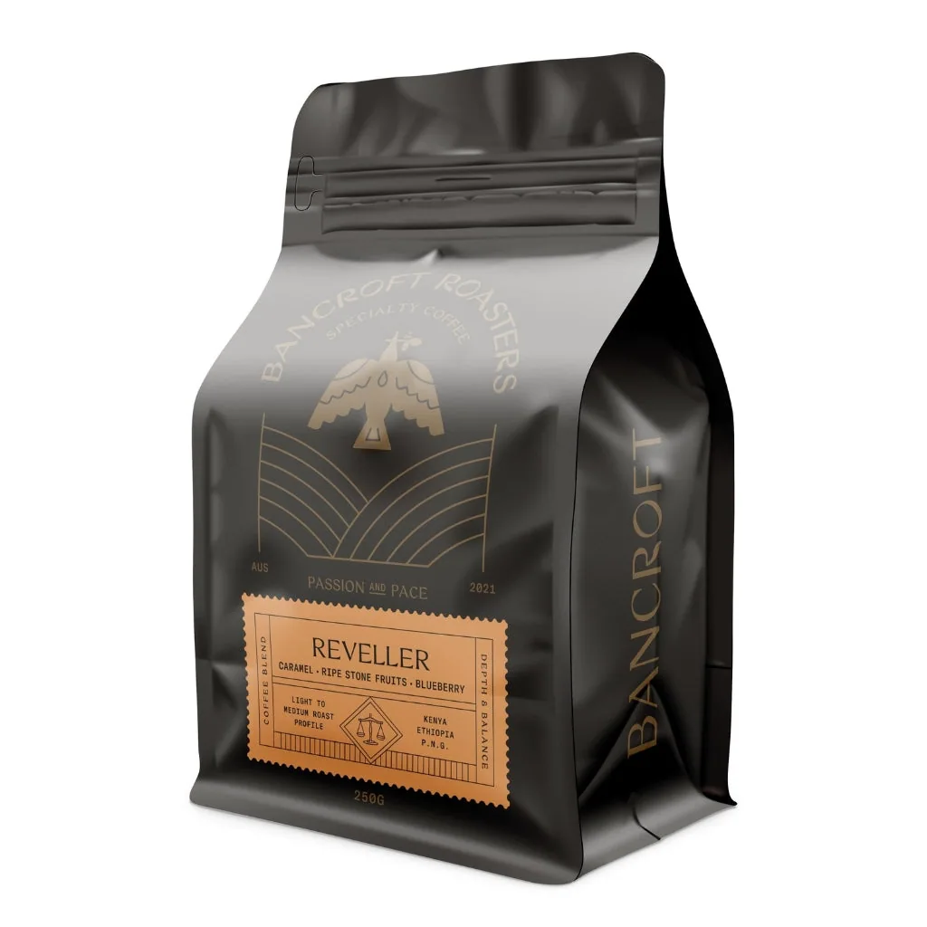 reveller blend coffee by bancroft roasters bardon