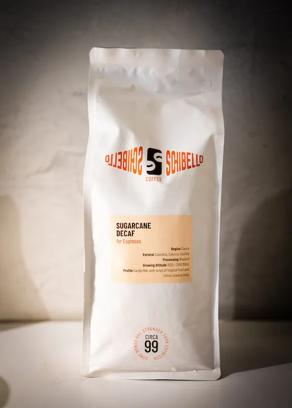 sugarcane decaf coffee by schibello coffee roasters