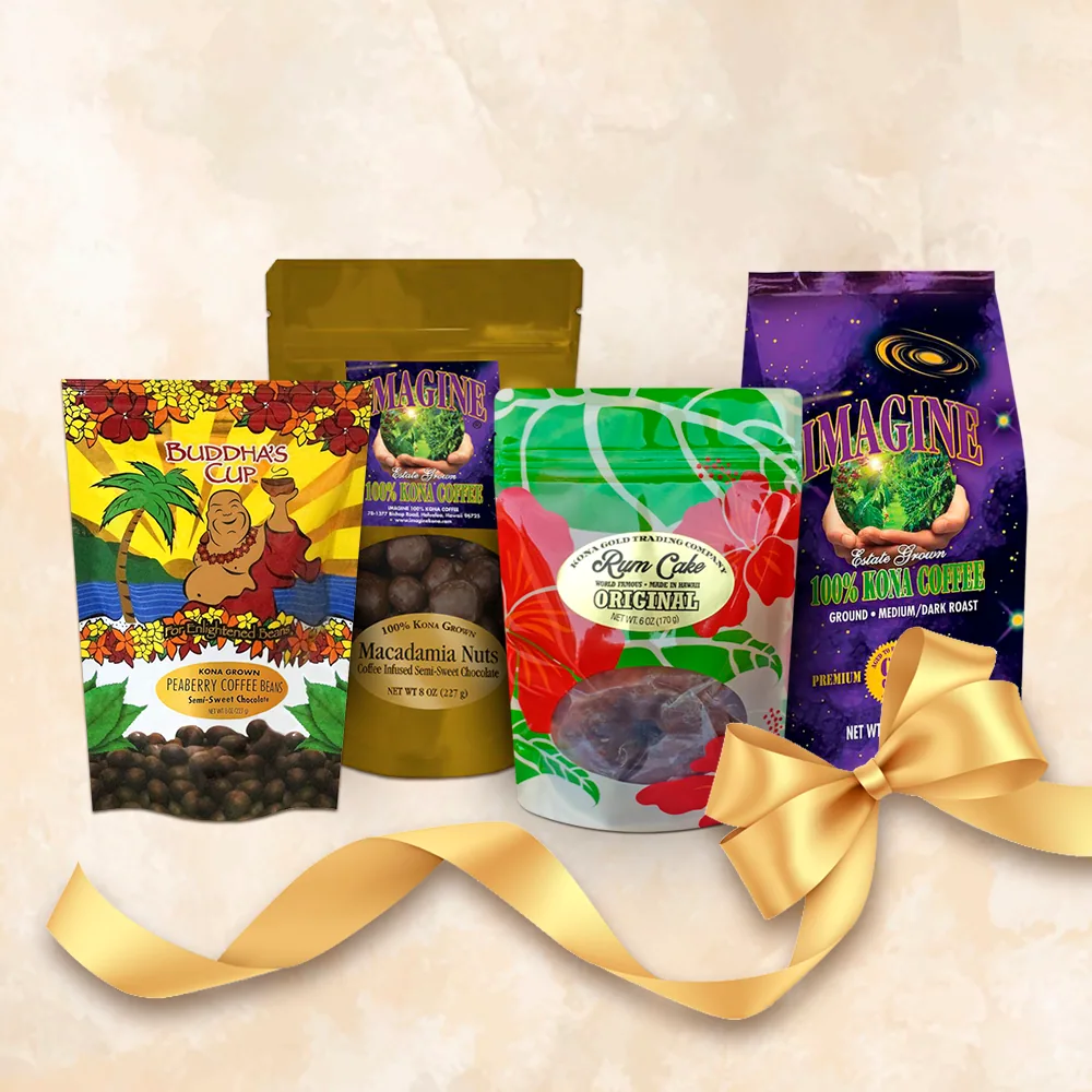 hawaiian joy gift pack coffee by buddha's cup kona coffee and tea farm