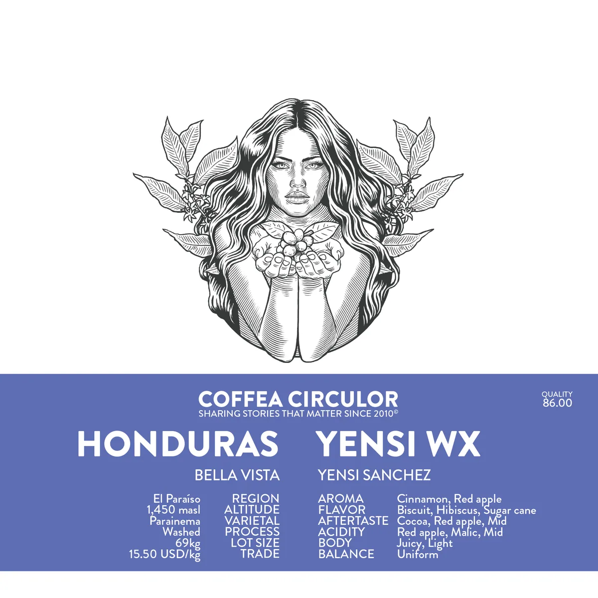honduras yensi parainema washed wx coffee by coffea circulor