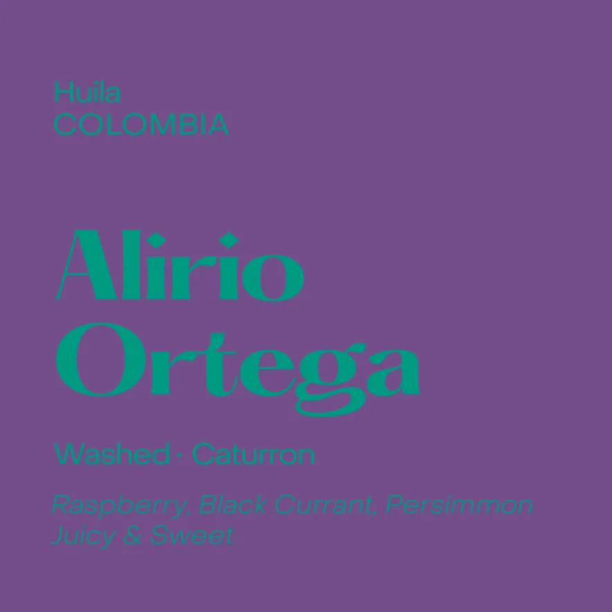 colombia alirio ortega, washed caturron coffee by subtext coffee roasters