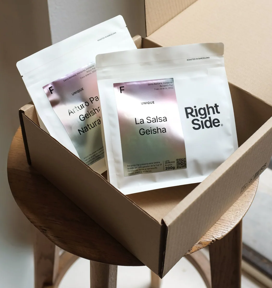 pack geishas competición - honduras coffee by right side coffee roastery