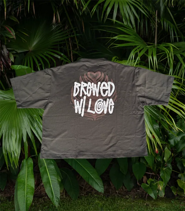 brewed w/love bali tee coffee by hico - hawaiian coffee