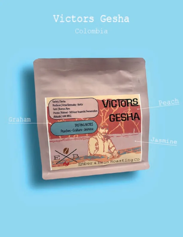 victors geisha coffee by ember and bean roasting co