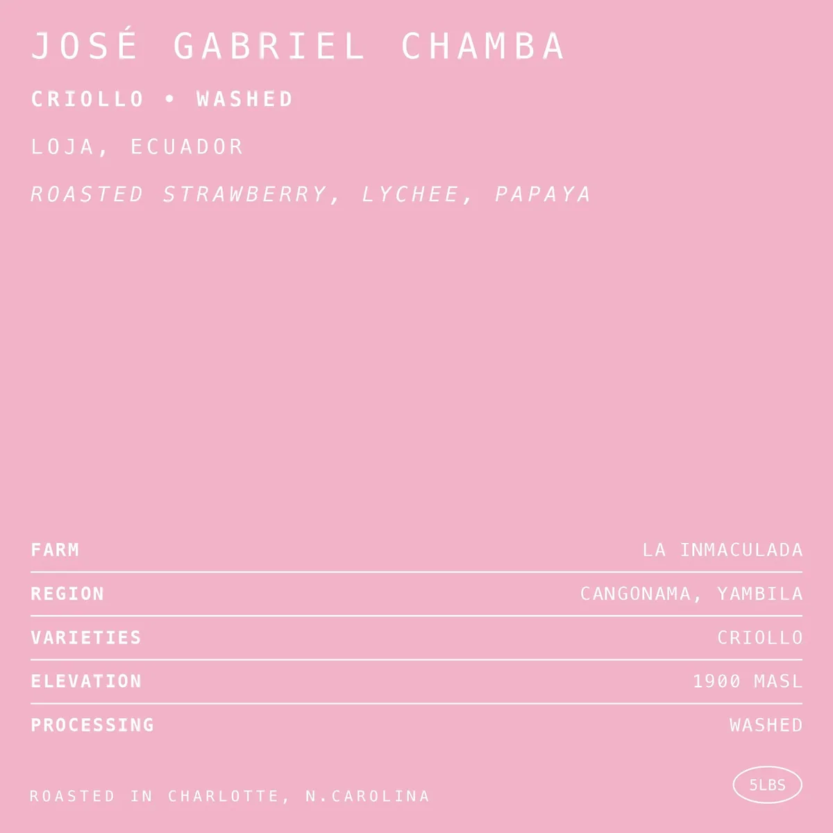 josé gabriel chamba criollo • washed [hex] - ecuador + yemen coffee by hex coffee roasters