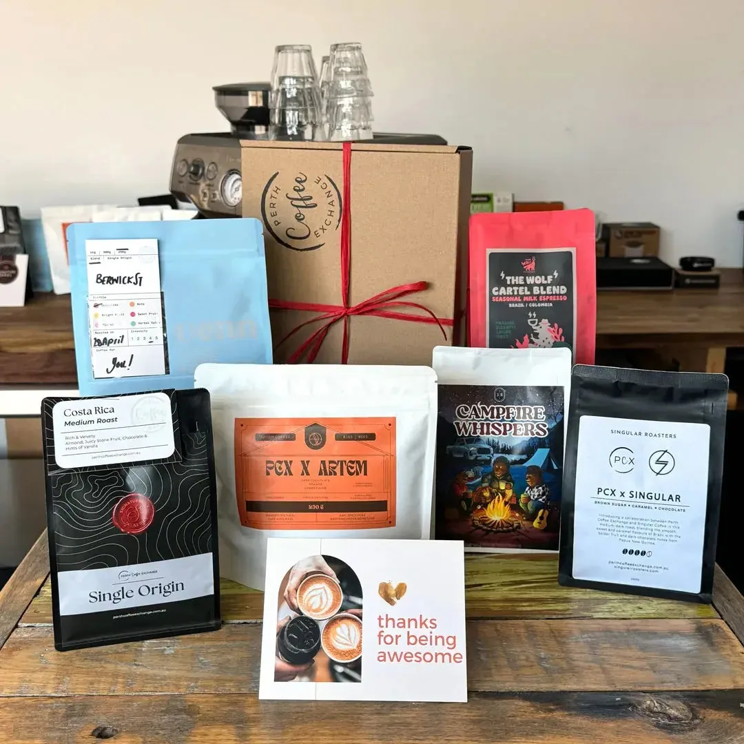 6 bag variety gift box coffee by perth coffee exchange