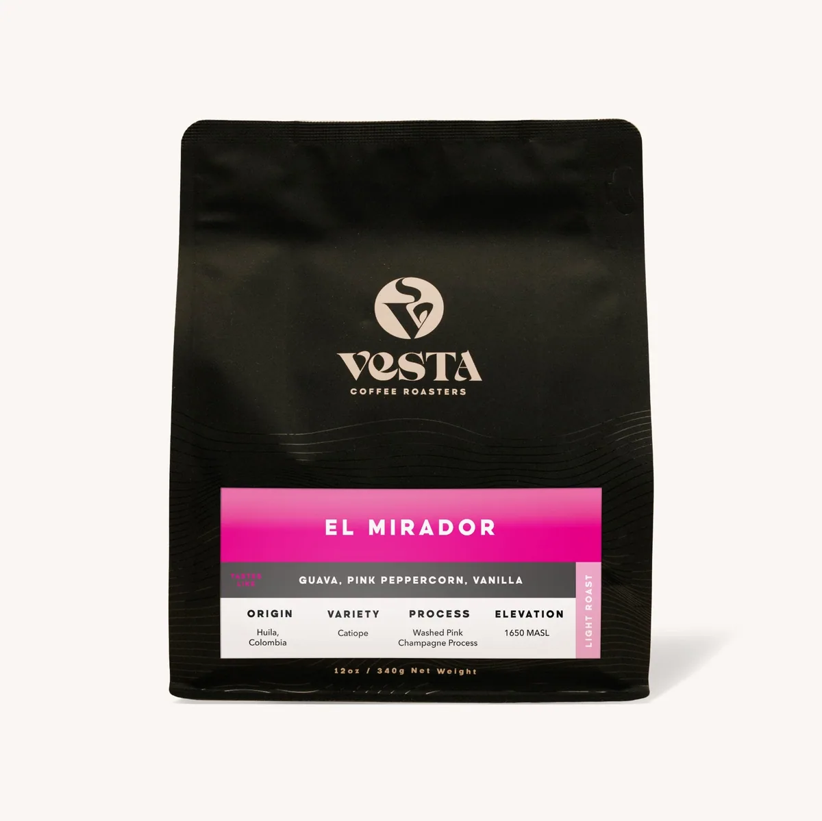 el mirador - pink champagne process coffee by vesta coffee roasters
