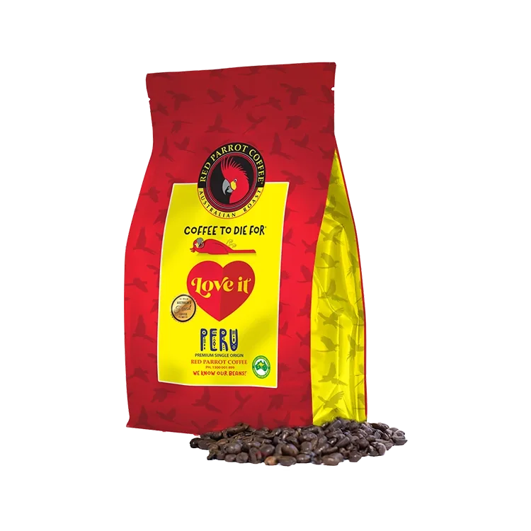 peru coffee by red parrot coffee / parrot espresso bar