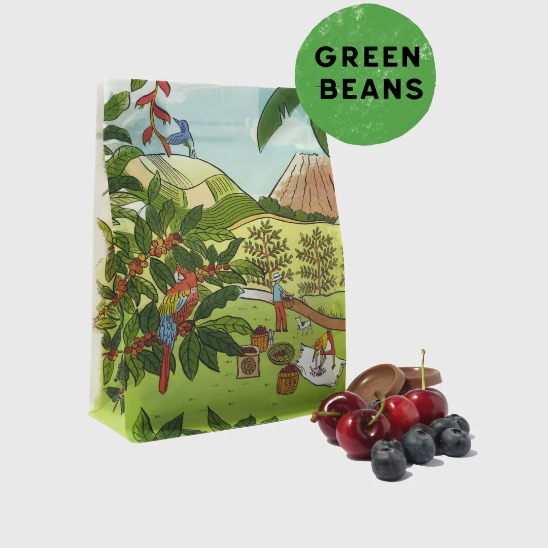green brazilian santos coffee by coffee bean shop