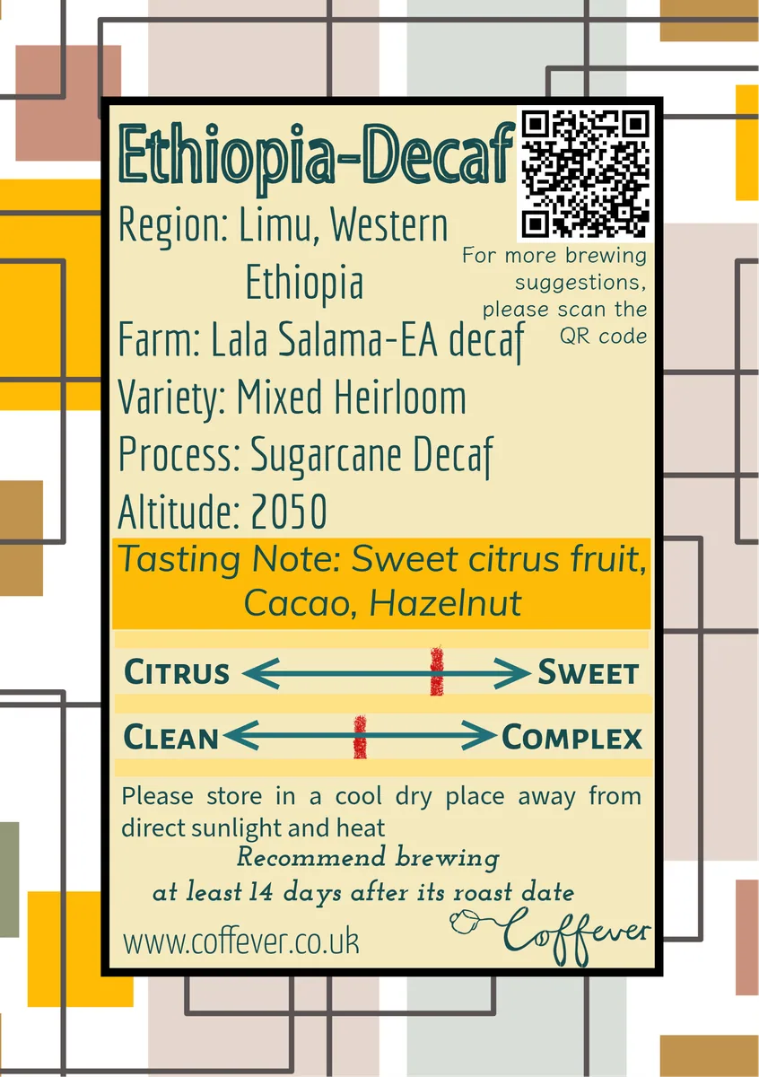 sugarcane decaf ethiopia coffee by coffever coffee roastery