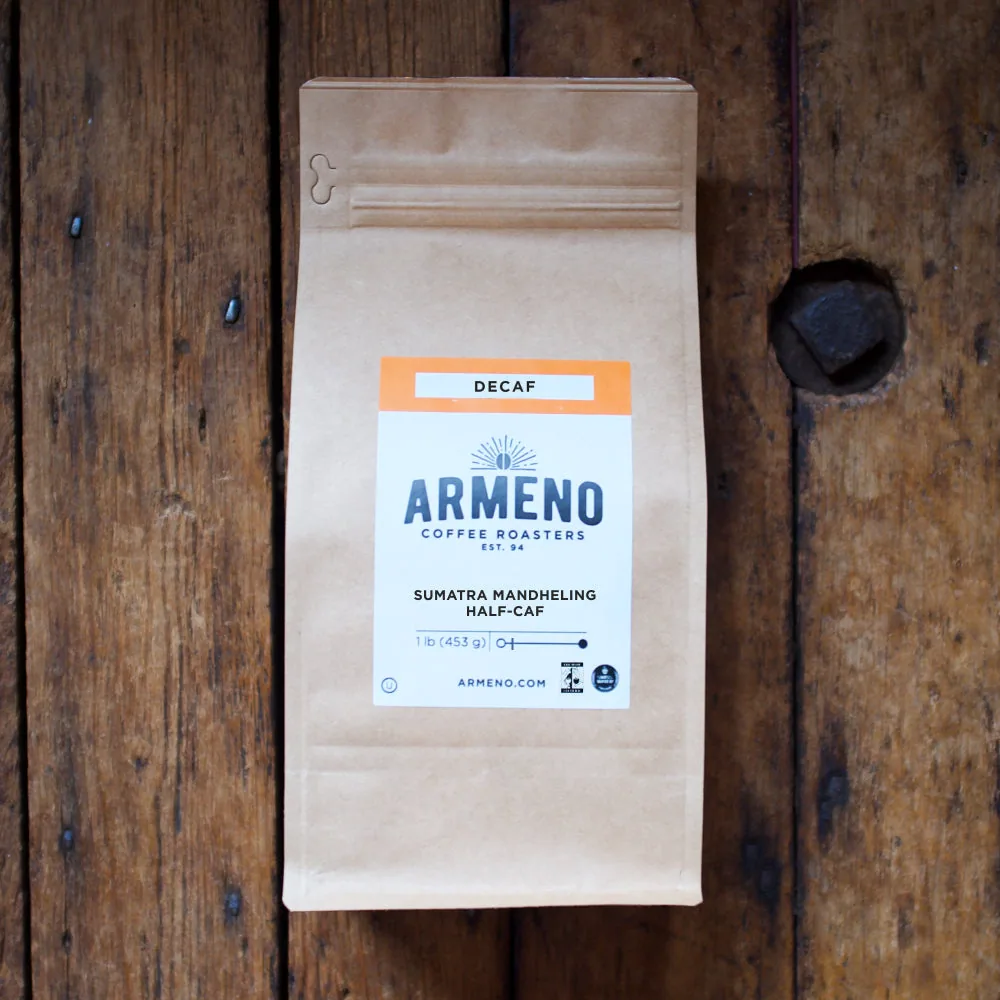 half-caf sumatra mandheling coffee by armeno coffee roasters ltd