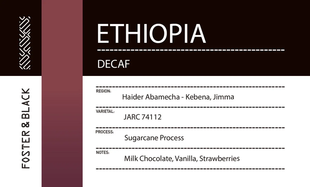 decaf coffee by foster & black specialty coffee roastery