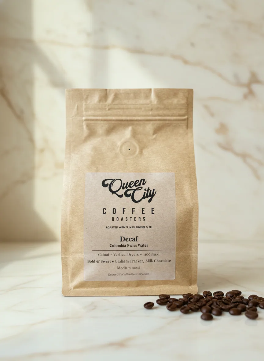 colombia decaf coffee by queen city coffee roasters