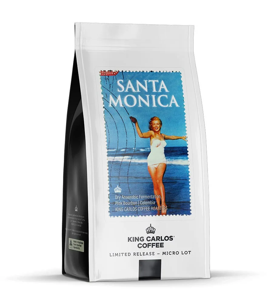 santa monica | pink bourbon honey coffee by king carlos coffee roasters