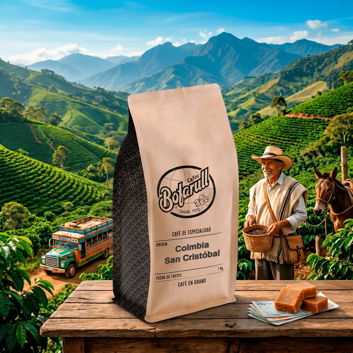 café colombia san cristobal 1kg. coffee by cafès bofarull - café de especialidad