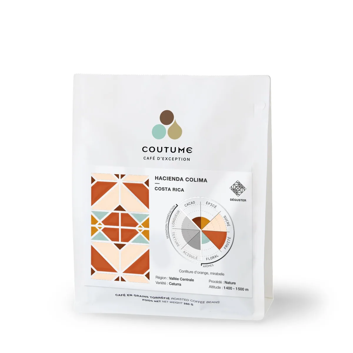 café costa rica hacienda colima 250g coffee by coutume centre commercial parly 2 | torréfacteur | coffee shop | brunch