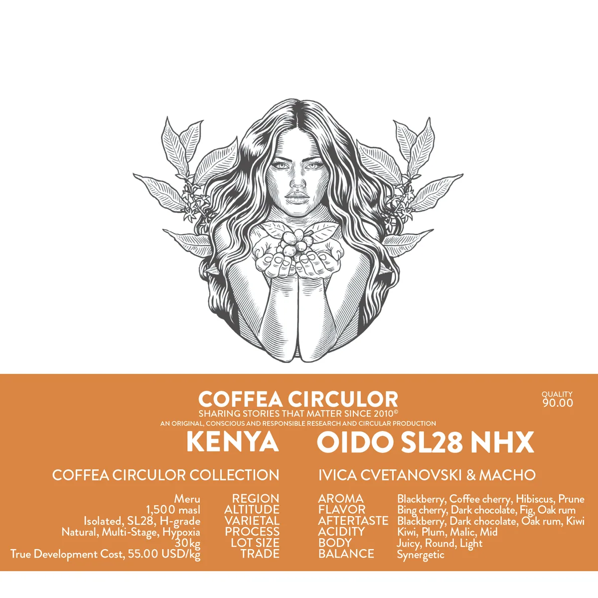 kenya coffea circulor oido isolated sl28 natural multi-stage hypoxia nhx - kenya coffee by coffea circulor