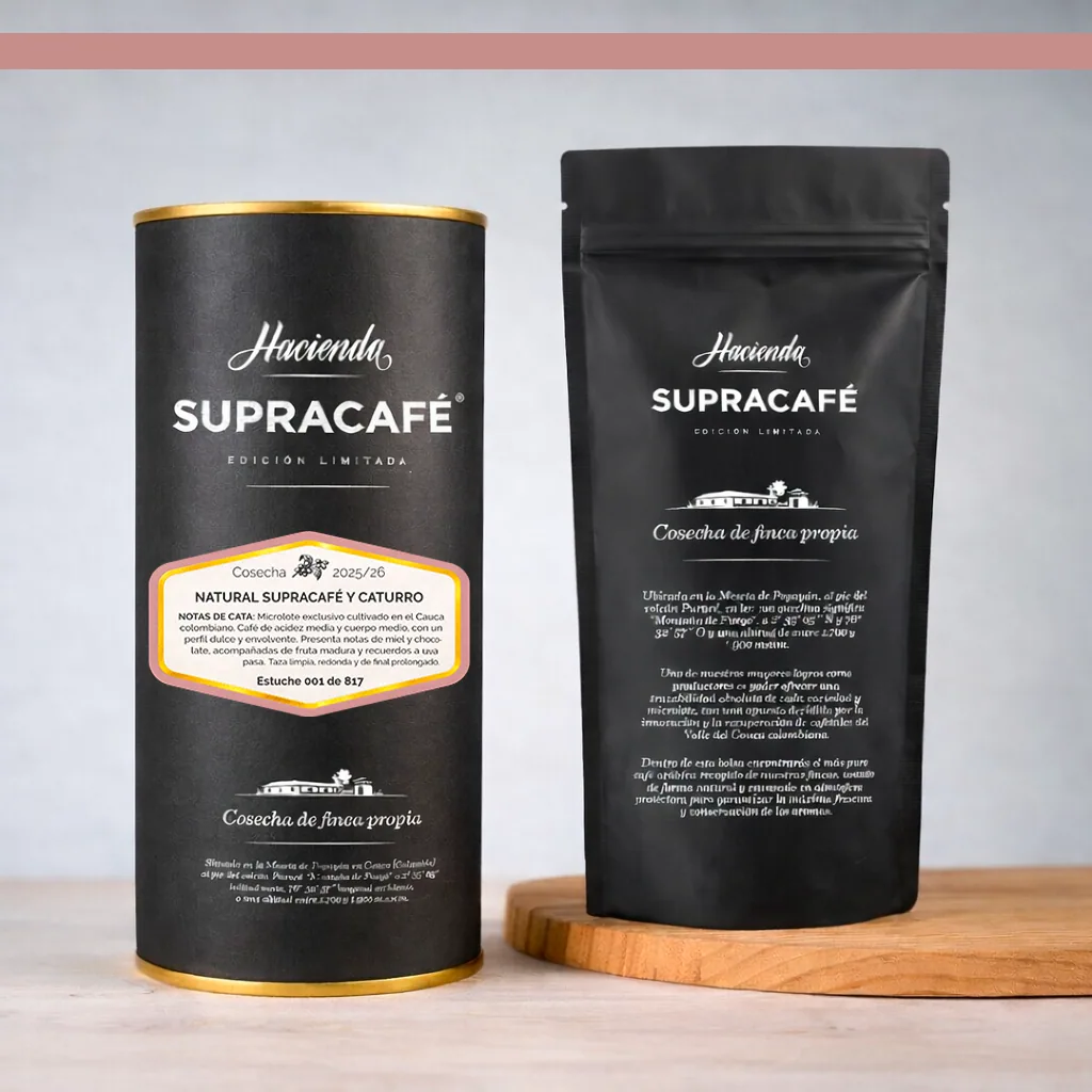 café de colombia de cosecha propia hacienda supracafé natural blend supracafé y caturro 250g - colombia coffee by supracafé s.a.