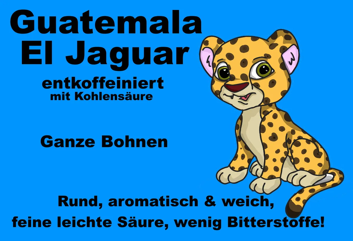 guatemala el jaguar entkoffeiniert coffee by koffietied röstkaffee