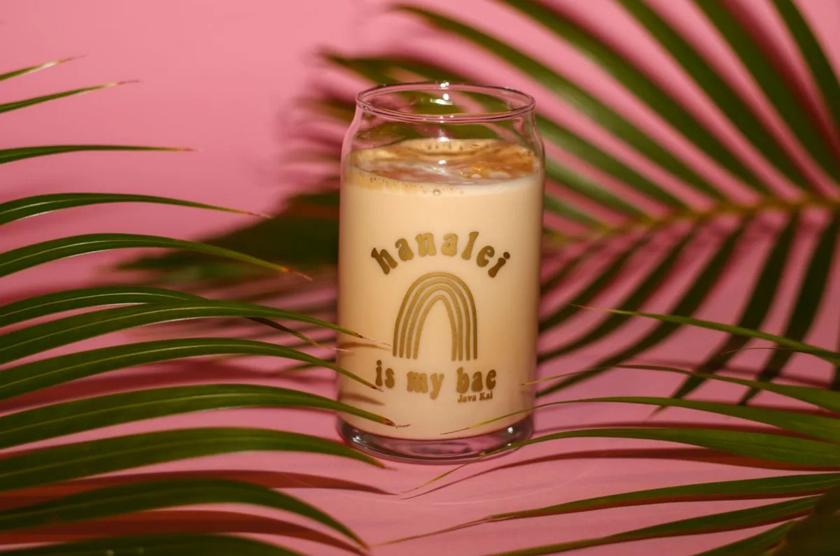 hanalei is my bae // 16oz soda can glass coffee by java kai