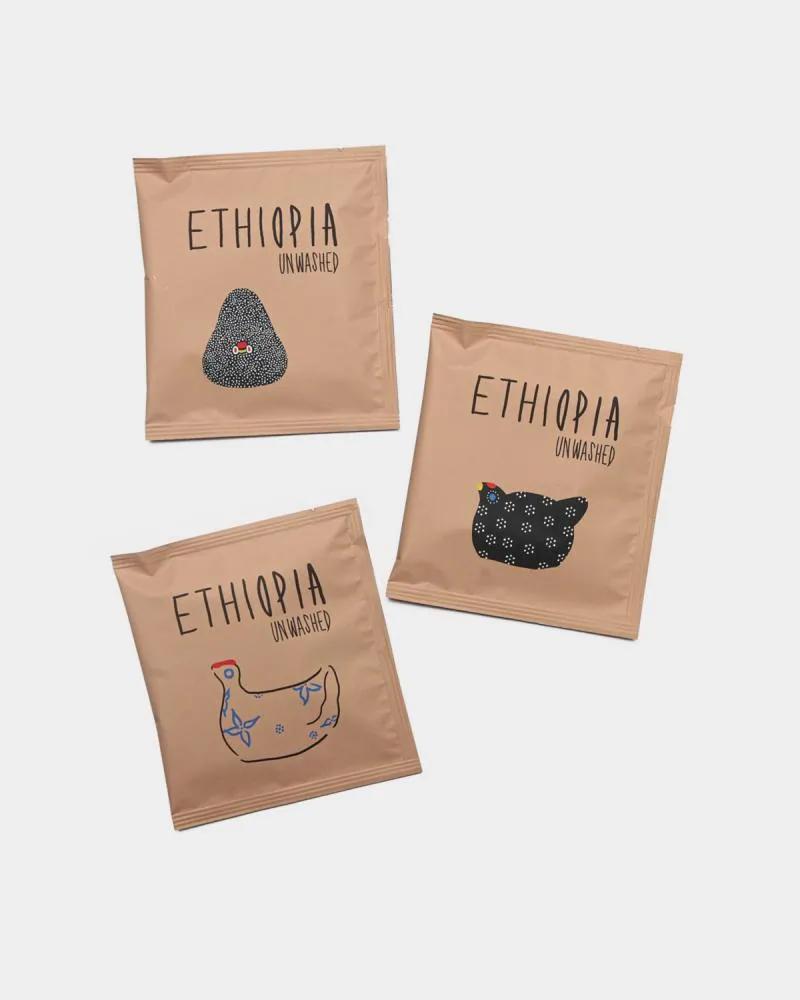 エチオピア アンウォッシュド ethiopia unwashed ドリップバッグ coffee by 3 cedars coffee roastery(スリー シダーズ コーヒー ロースタリー)