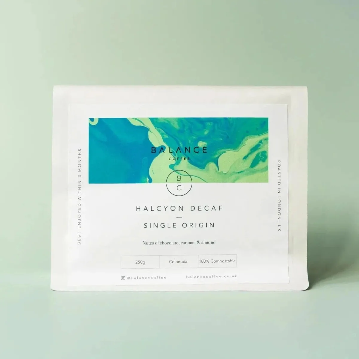 halcyon decaf coffee by balance coffee