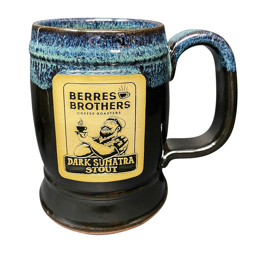 dark sumatra stout 20 oz. stoneware stein coffee by berres brothers coffee roasters