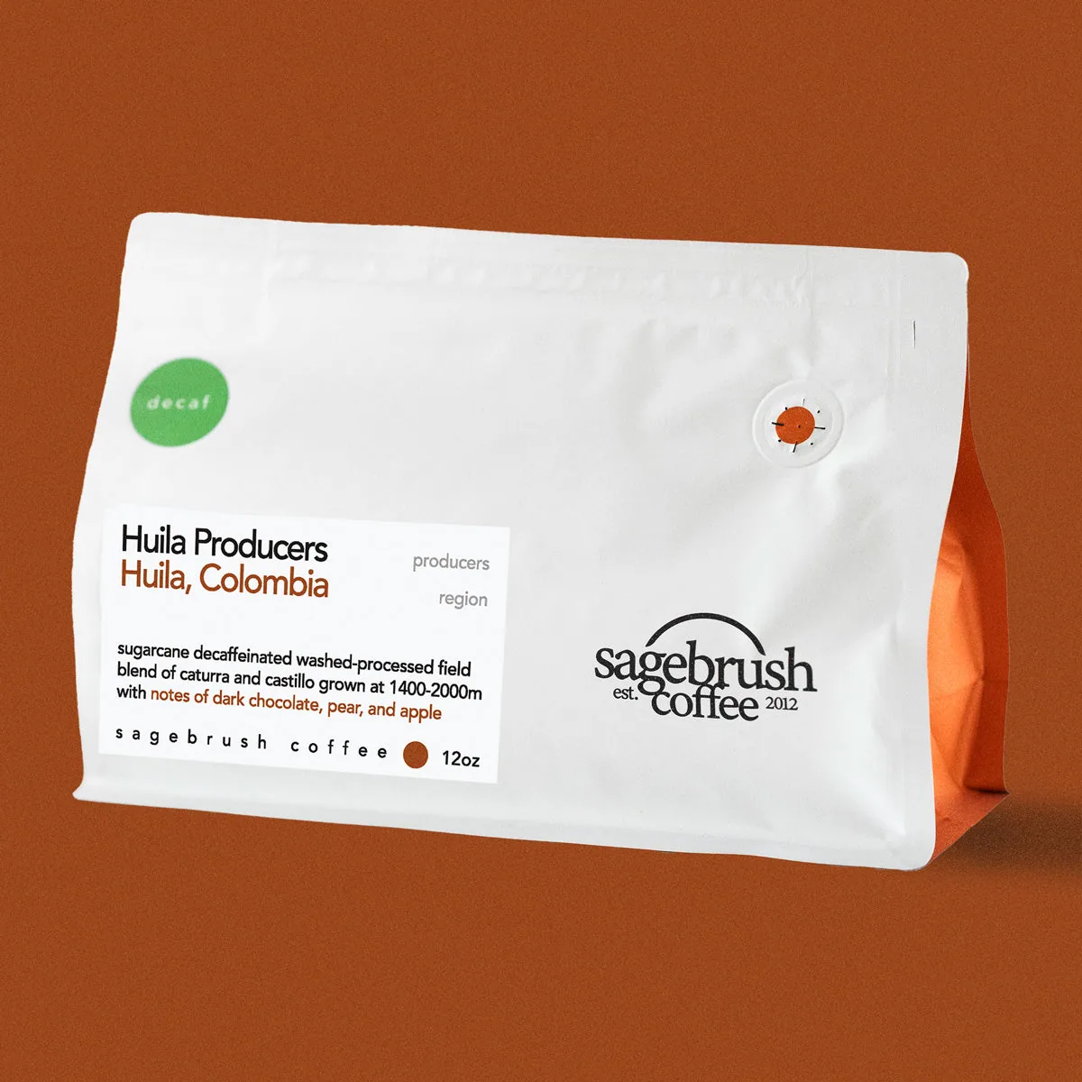 huila producers ea decaf • washed-processed coffee by sagebrush coffee shop & roastery