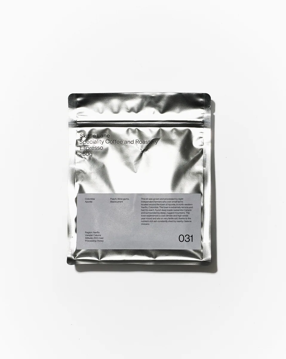 espresso colombia aponte (031) coffee by skittle lane roastery