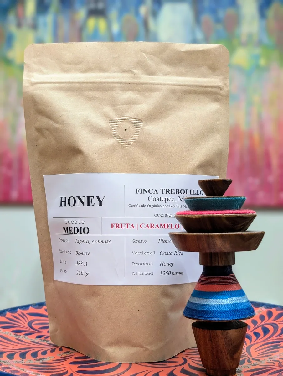 café orgánico honey - tueste medio (250 gr.) - mexico + costa rica coffee by cafe katsina | el desastre bookstore