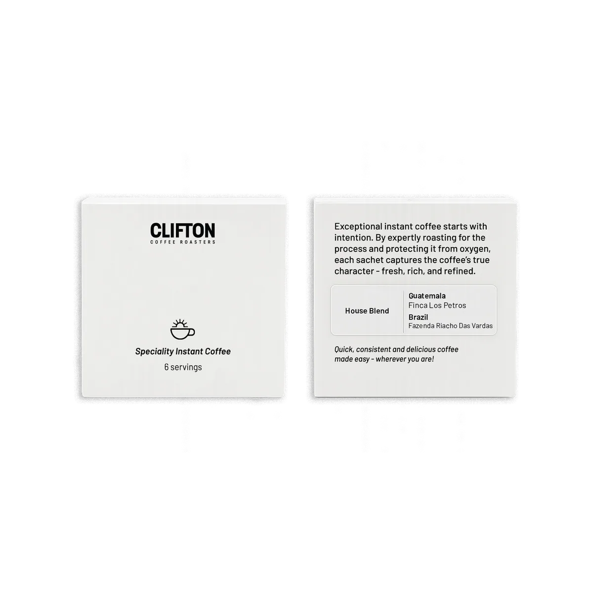 house blend - speciality instant coffee by clifton coffee roasters